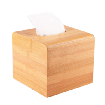 Caja de servilleta de madera natural para el hogar o el restaurante